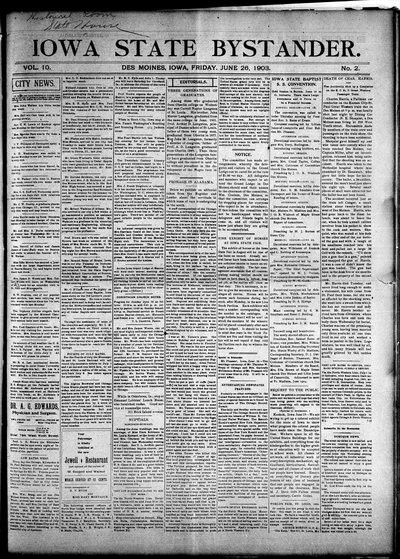 Iowa State Bystander, Jun 26, 1903
