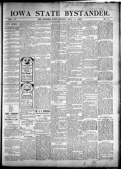 Iowa State Bystander, Jul 17, 1903