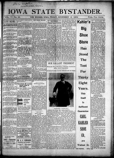 Iowa State Bystander, Nov 13, 1903