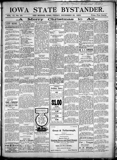 Iowa State Bystander, Dec 25, 1903