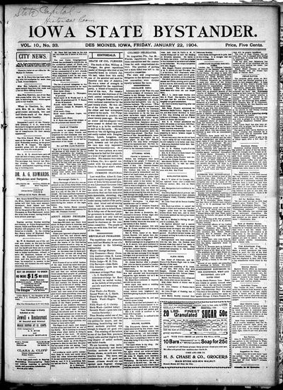 Iowa State Bystander, Jan 22, 1904