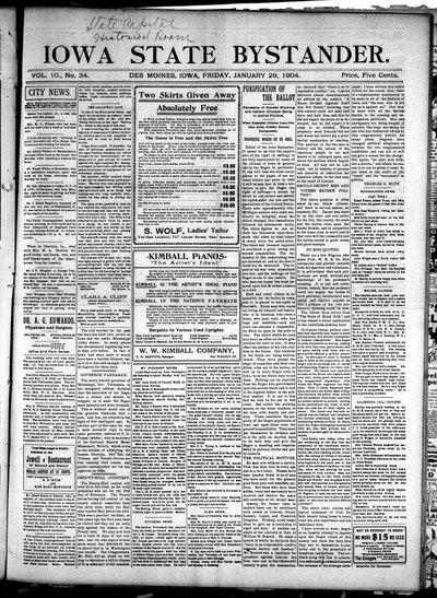 Iowa State Bystander, Jan 29, 1904