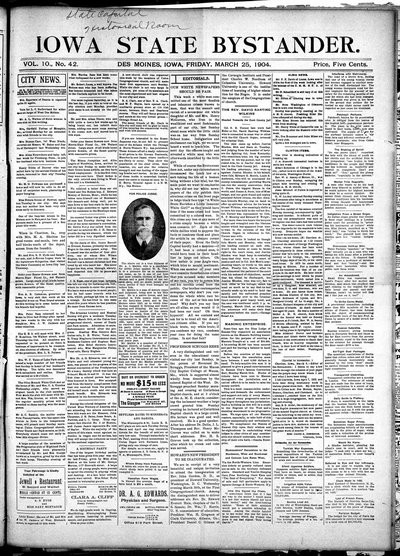 Iowa State Bystander, Mar 25, 1904