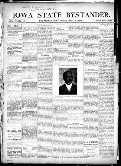 Iowa State Bystander, May 13, 1904