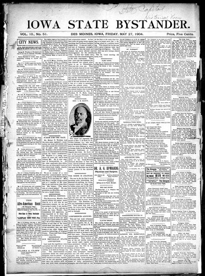 Iowa State Bystander, May 27, 1904