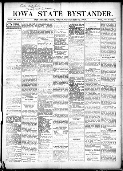 Iowa State Bystander, Sep 30, 1904