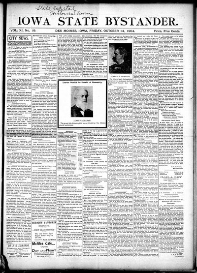 Iowa State Bystander, Oct 14, 1904