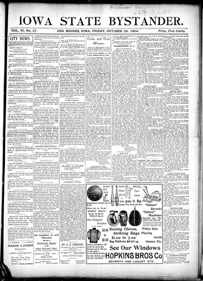 Iowa State Bystander, Oct 28, 1904