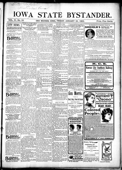 Iowa State Bystander, Jan 20, 1905