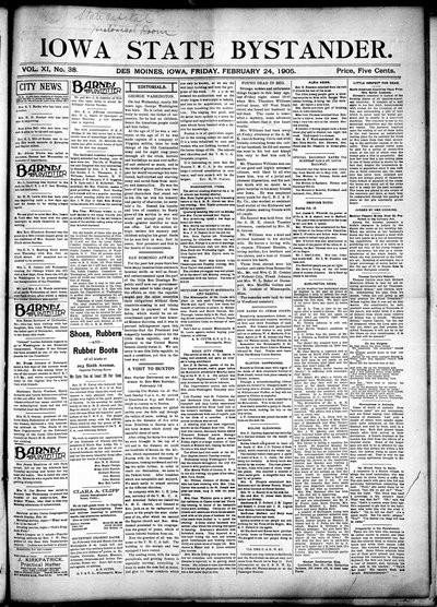 Iowa State Bystander, Feb 24, 1905