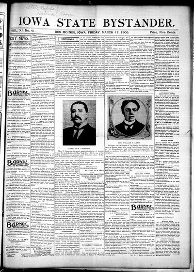 Iowa State Bystander, Mar 17, 1905