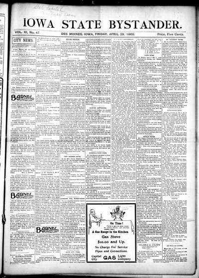 Iowa State Bystander, Apr 28, 1905