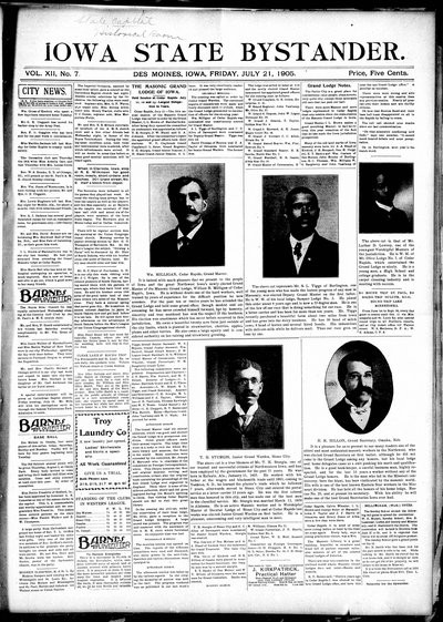 Iowa State Bystander, Jul 21, 1905