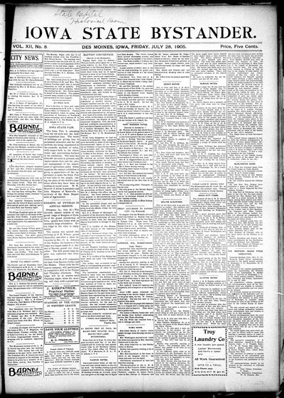 Iowa State Bystander, Jul 28, 1905