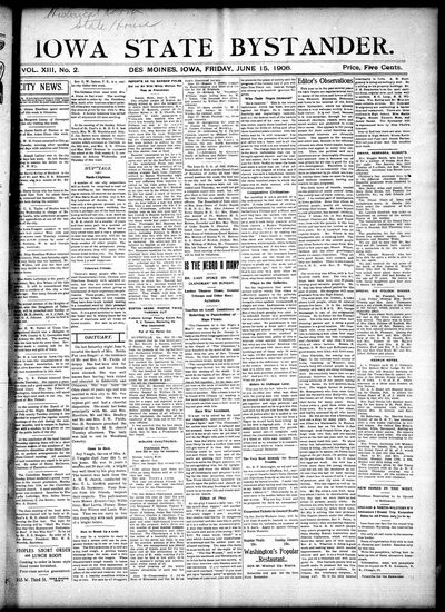 Iowa State Bystander, Jun 15, 1906