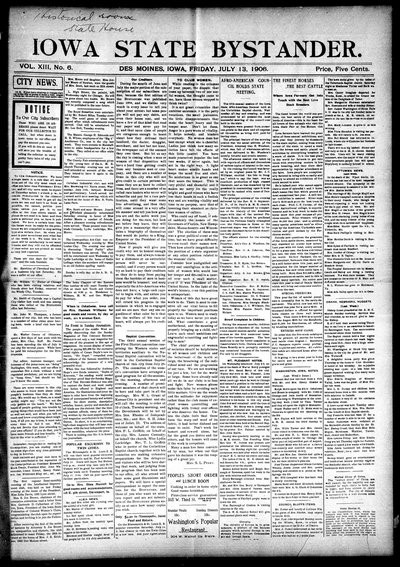 Iowa State Bystander, Jul 13, 1906