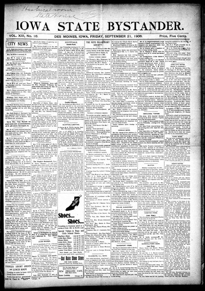 Iowa State Bystander, Sep 21, 1906