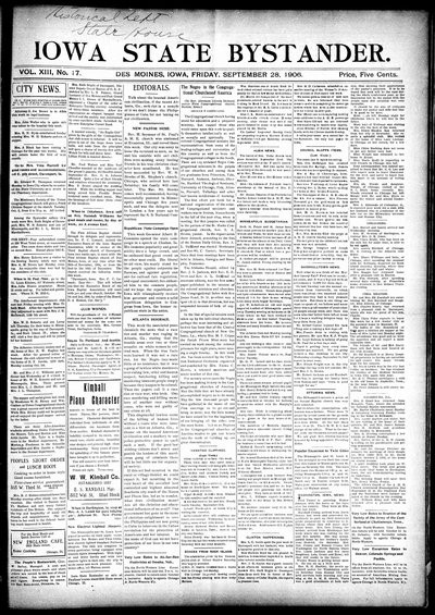 Iowa State Bystander, Sep 28, 1906