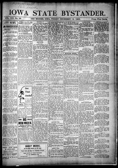 Iowa State Bystander, Dec 14, 1906
