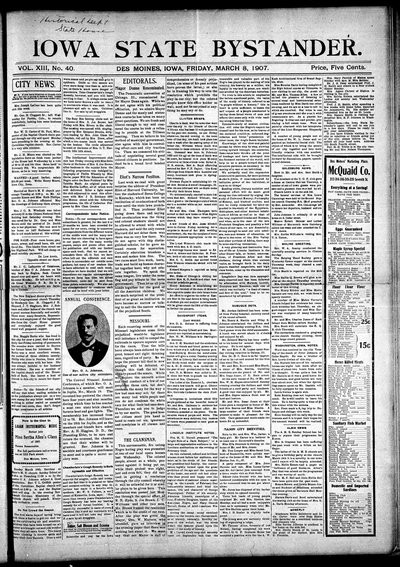Iowa State Bystander, Mar 8, 1907