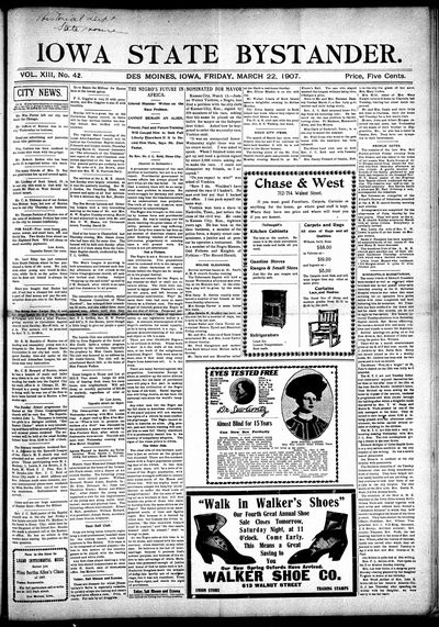 Iowa State Bystander, Mar 22, 1907