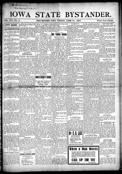 Iowa State Bystander, Jun 21, 1907
