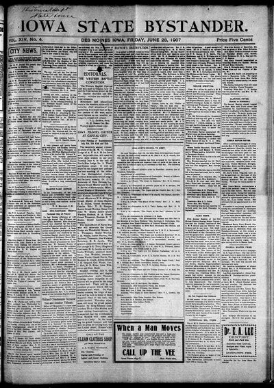 Iowa State Bystander, Jun 28, 1907