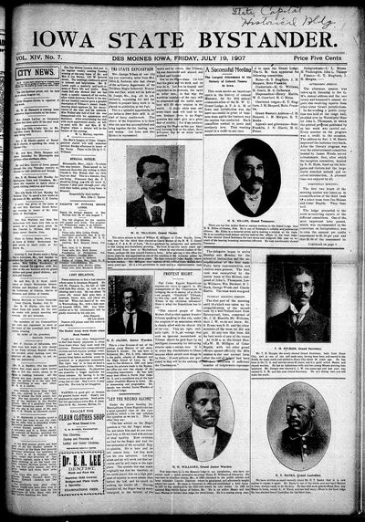Iowa State Bystander, Jul 19, 1907