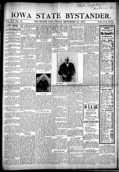 Iowa State Bystander, Sep 20, 1907