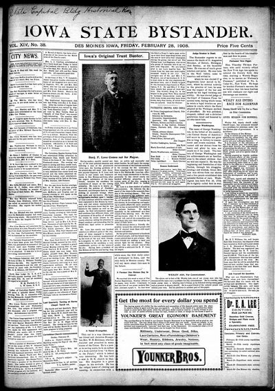 Iowa State Bystander, Feb 28, 1908