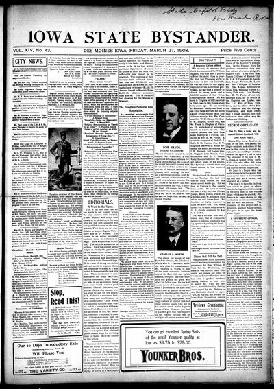 Iowa State Bystander, Mar 27, 1908