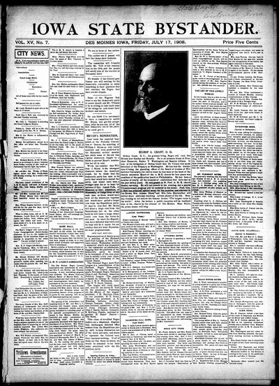 Iowa State Bystander, Jul 17, 1908