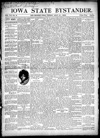 Iowa State Bystander, Jul 31, 1908