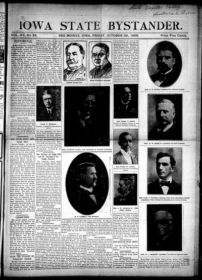 Iowa State Bystander, Oct 30, 1908