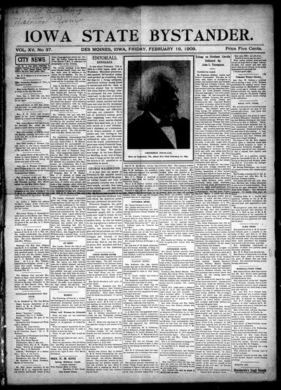 Iowa State Bystander, Feb 19, 1909