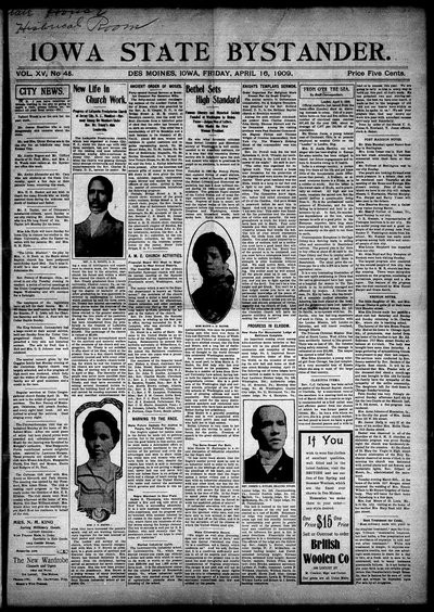 Iowa State Bystander, Apr 16, 1909