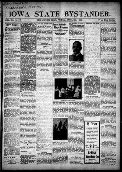 Iowa State Bystander, Apr 23, 1909