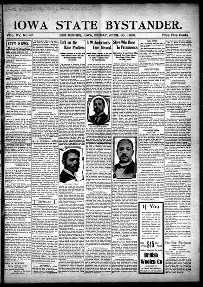 Iowa State Bystander, Apr 30, 1909