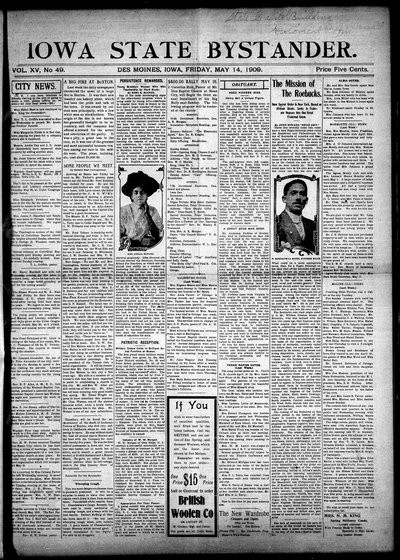 Iowa State Bystander, May 14, 1909
