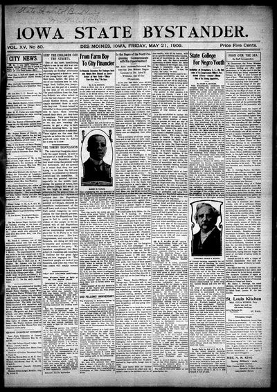Iowa State Bystander, May 21, 1909