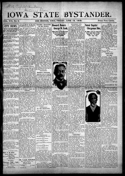 Iowa State Bystander, Jun 18, 1909
