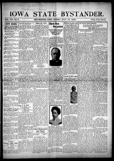 Iowa State Bystander, Jul 16, 1909