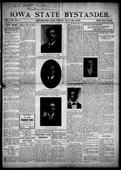Iowa State Bystander, Jul 23, 1909
