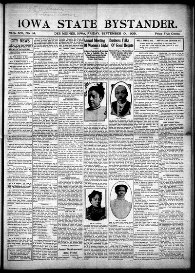 Iowa State Bystander, Sep 10, 1909