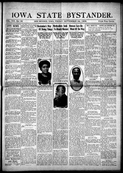 Iowa State Bystander, Sep 24, 1909