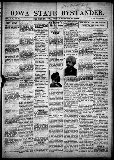 Iowa State Bystander, Oct 15, 1909