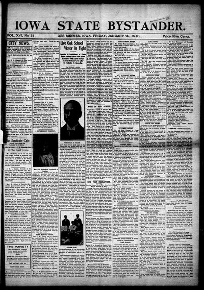 Iowa State Bystander, Jan 14, 1910
