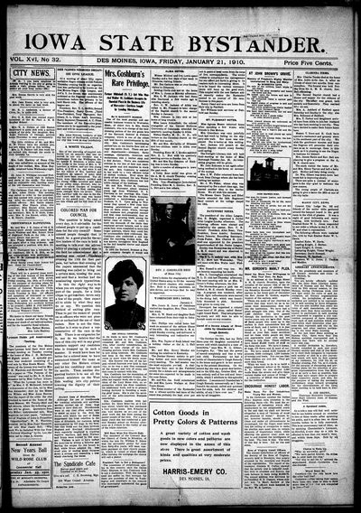 Iowa State Bystander, Jan 21, 1910