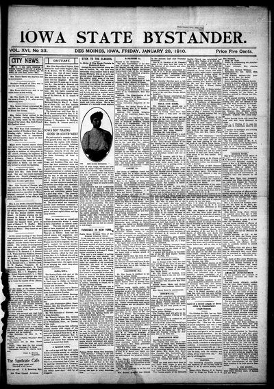 Iowa State Bystander, Jan 28, 1910