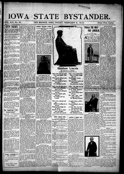 Iowa State Bystander, Feb 11, 1910